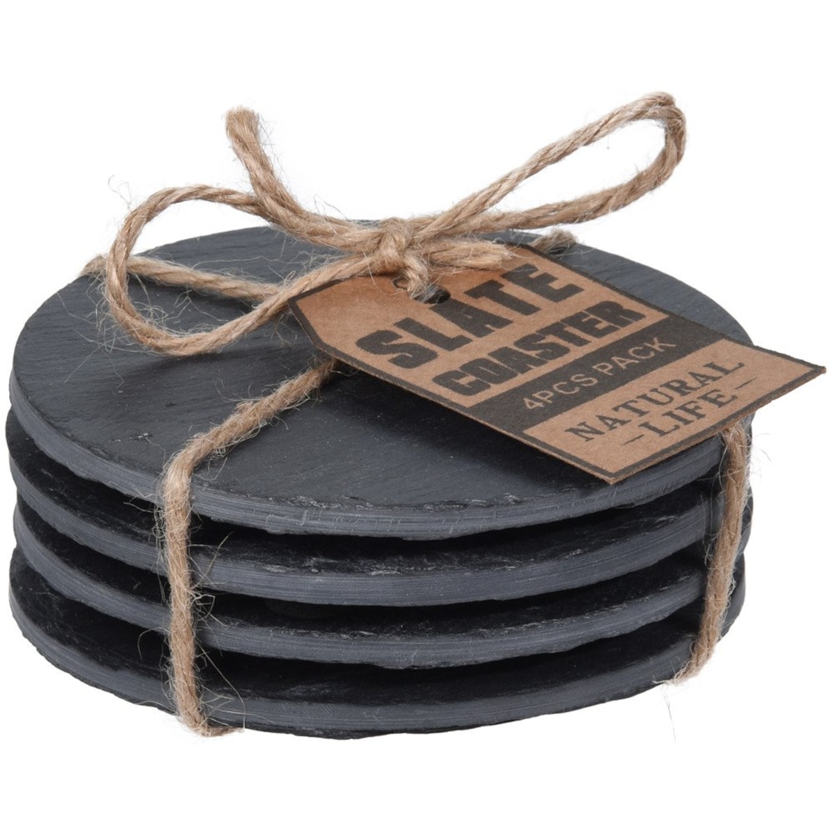 Podstawka pod szklankę, okrągłe kamienne podkładki pod kubek - 4 sztuki w komplecie