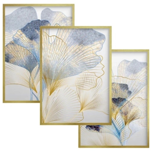 Eleganckie Plakaty Złota ramka Obrazy Glamour na ścianę do salonu sypialni