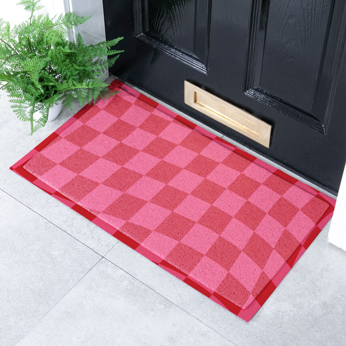 Wycieraczka Fuchsia Wavy Checkerboard Indoor & Outdoor (- 70 x 40 cm)