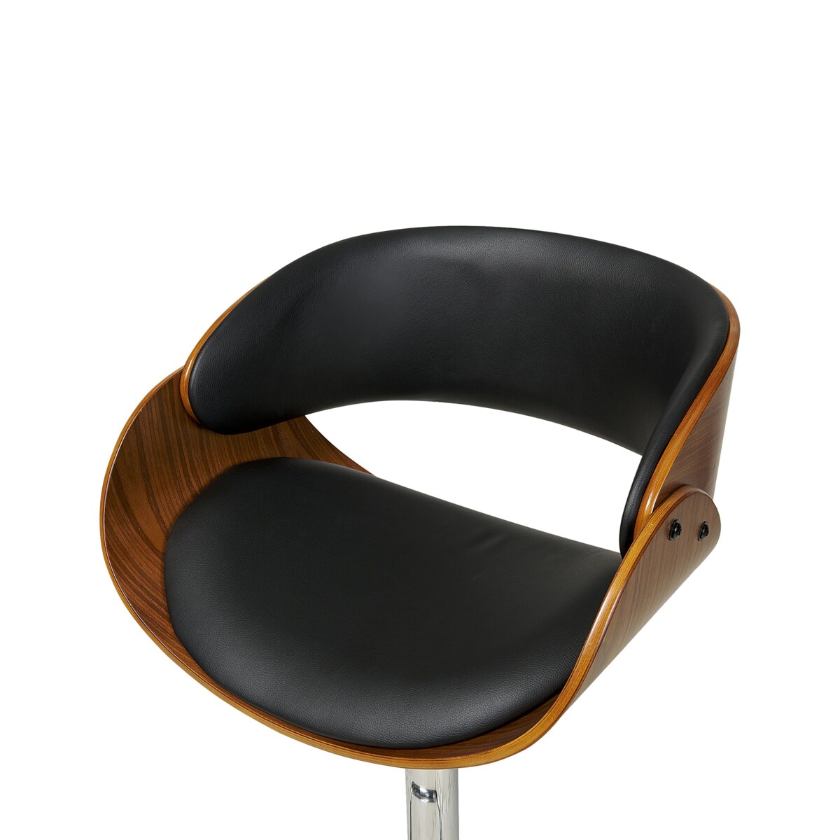 Zestaw 2 krzeseł barowych BAKU Ekoskóra Obrotowy Czarny