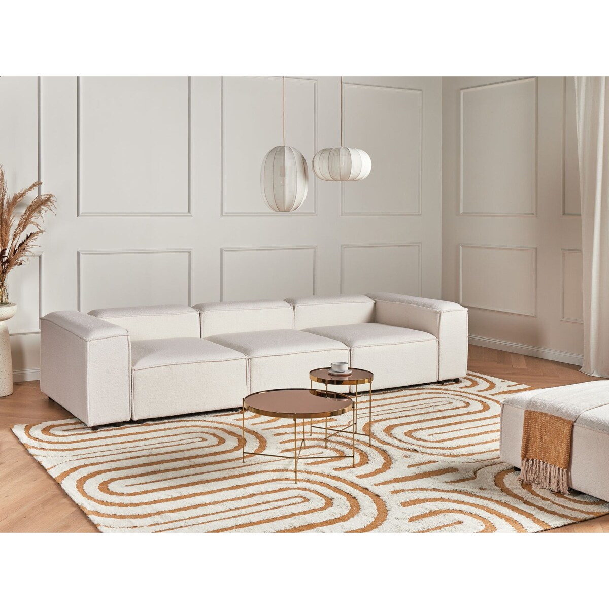 Sofa modułowa dla 3 osób ARDAL Boucle Złamana biel