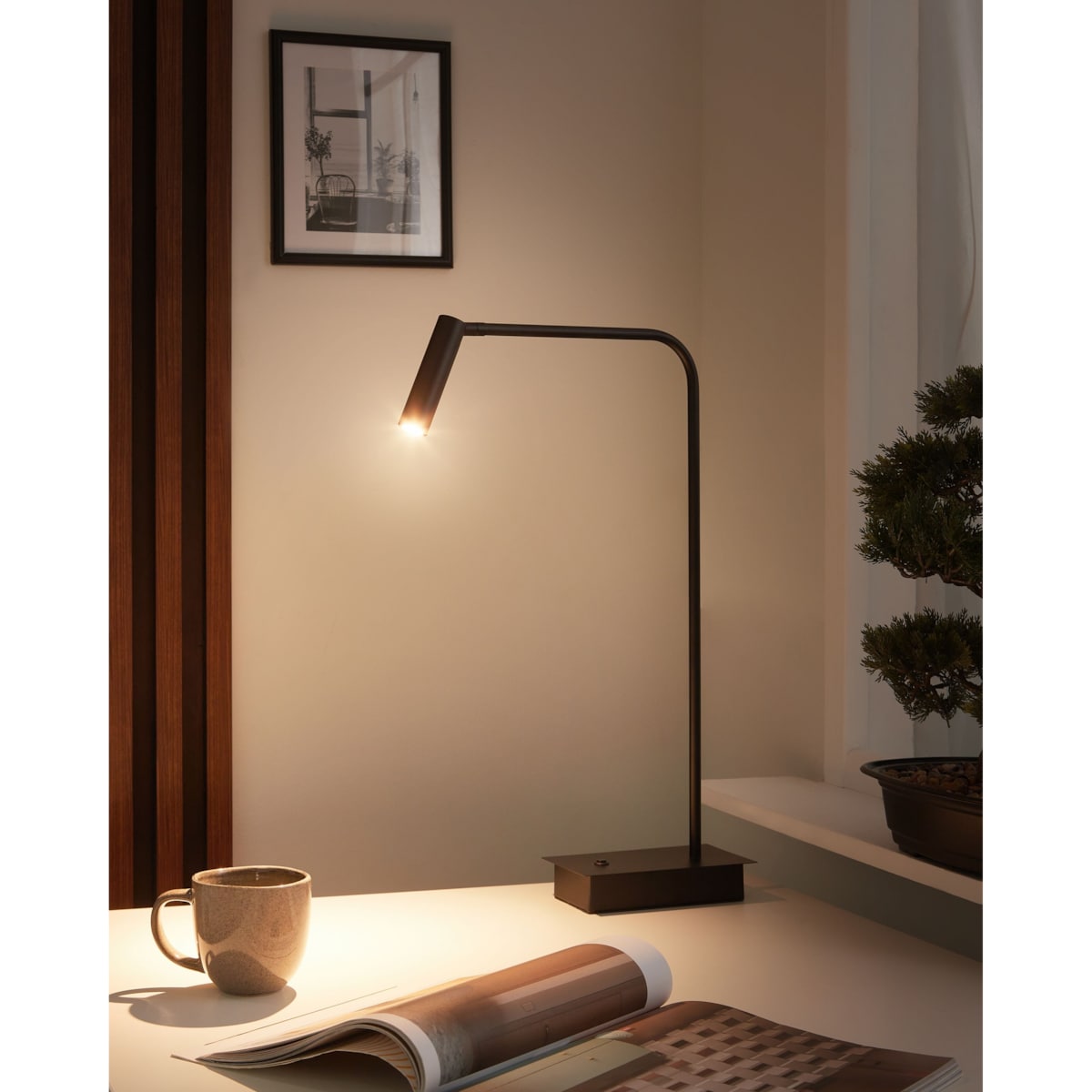 Lampa biurkowa LED LAWSON Regulowana Metal Czarny