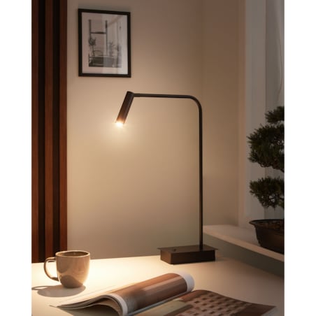Lampa biurkowa LED LAWSON Regulowana Metal Czarny