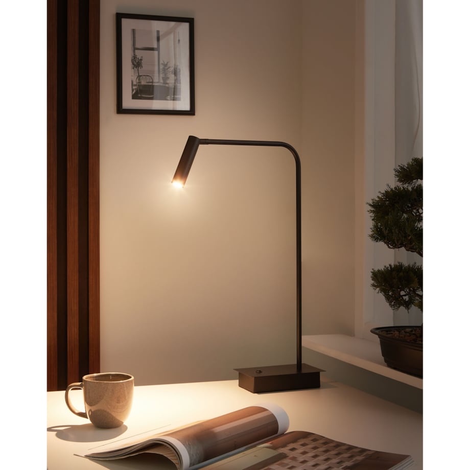 Lampa biurkowa LED LAWSON Regulowana Metal Czarny