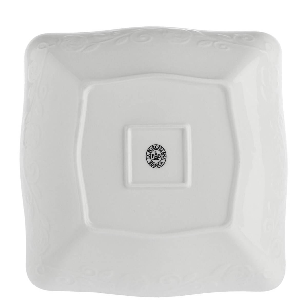 Zestaw 6 misek kwadratowych płytkich Florentina - Biały, 22 cm