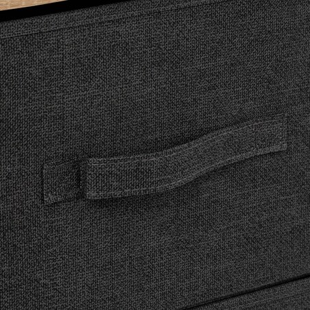 Regał z 5 tekstylnymi szufladami TISS, 45 x 30 x 114 cm