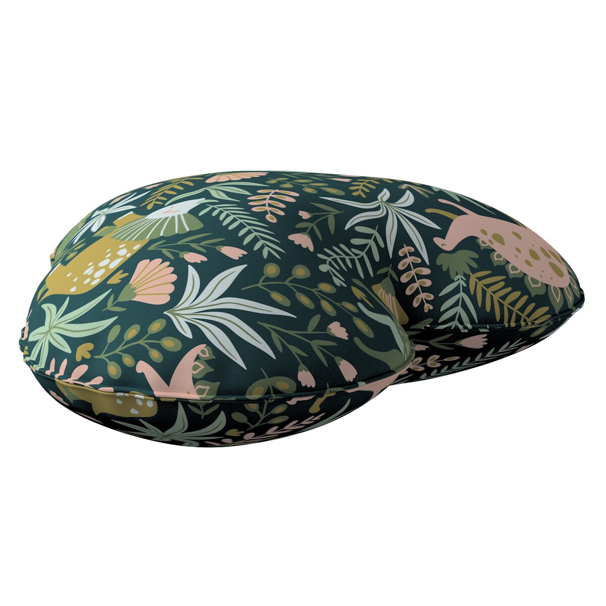 Poduszka Heart of Love, dinozaury na zielonym tle, 45x15x45cm, Magic Collection