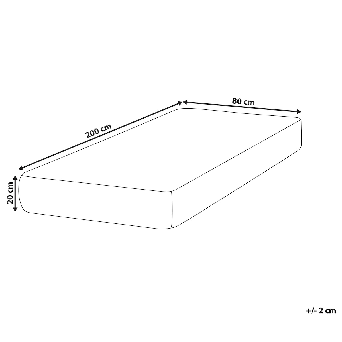 Materac piankowy FLEX 7 PLUS H3/4 twardy 80 x 200 cm
