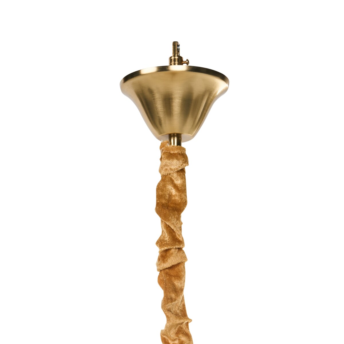 Żyrandol CARAVELI Szkło Mosiężny