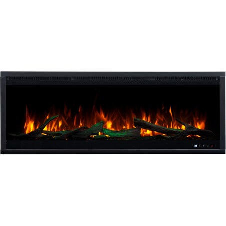 Kominek elektryczny AFLAMO Royal 3D 100 - ścienny i do zabudowy - 100x48x22 cm - kominek LED z funkcją grzania 750/1500 W