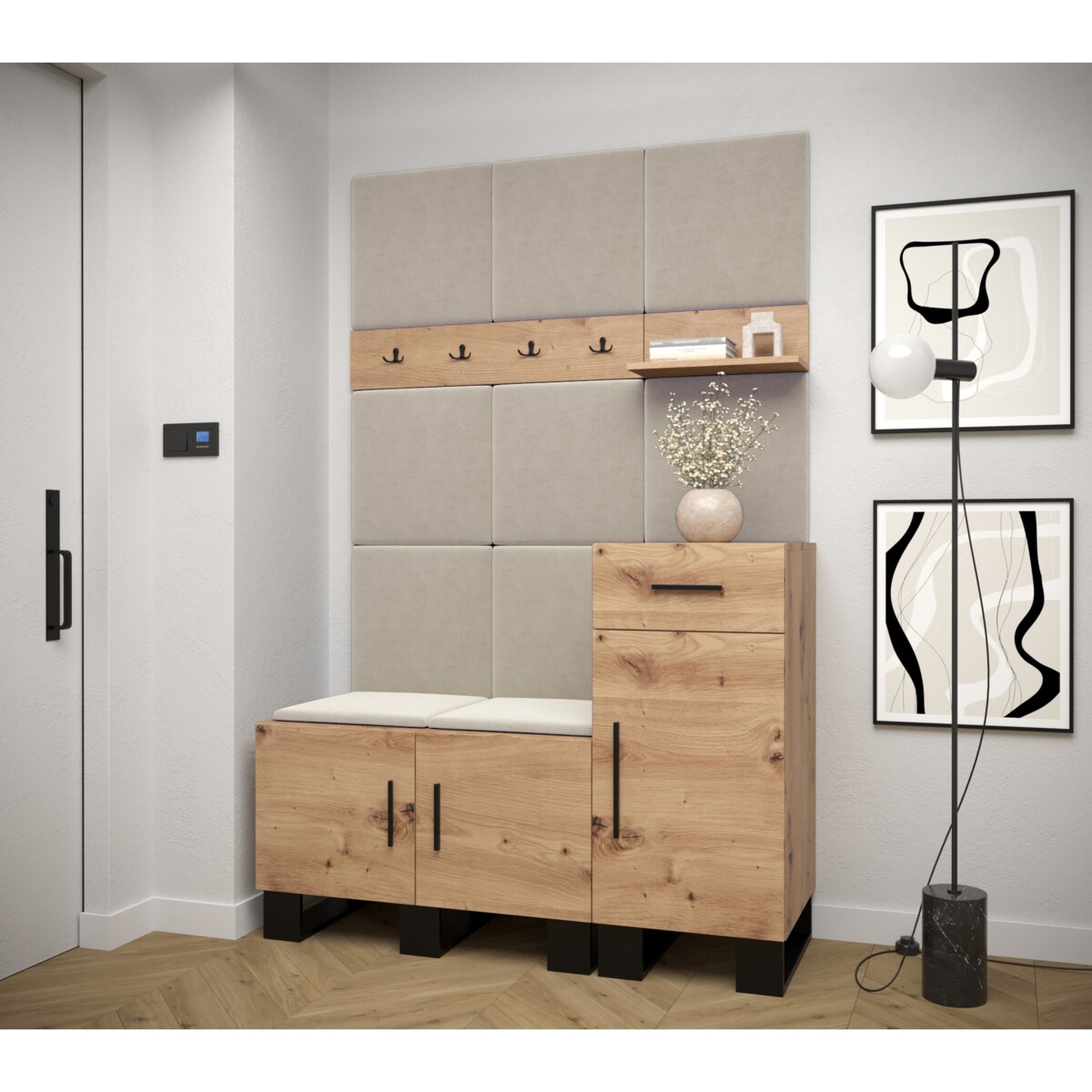 Garderoba do przedpokoju Abiks ARTIN 5 artisan+manila02