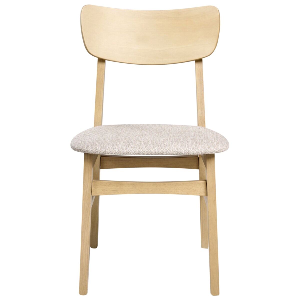 Zestaw 2 krzeseł do jadalni ANOKA Drewno Jasny brąz/ beżowy