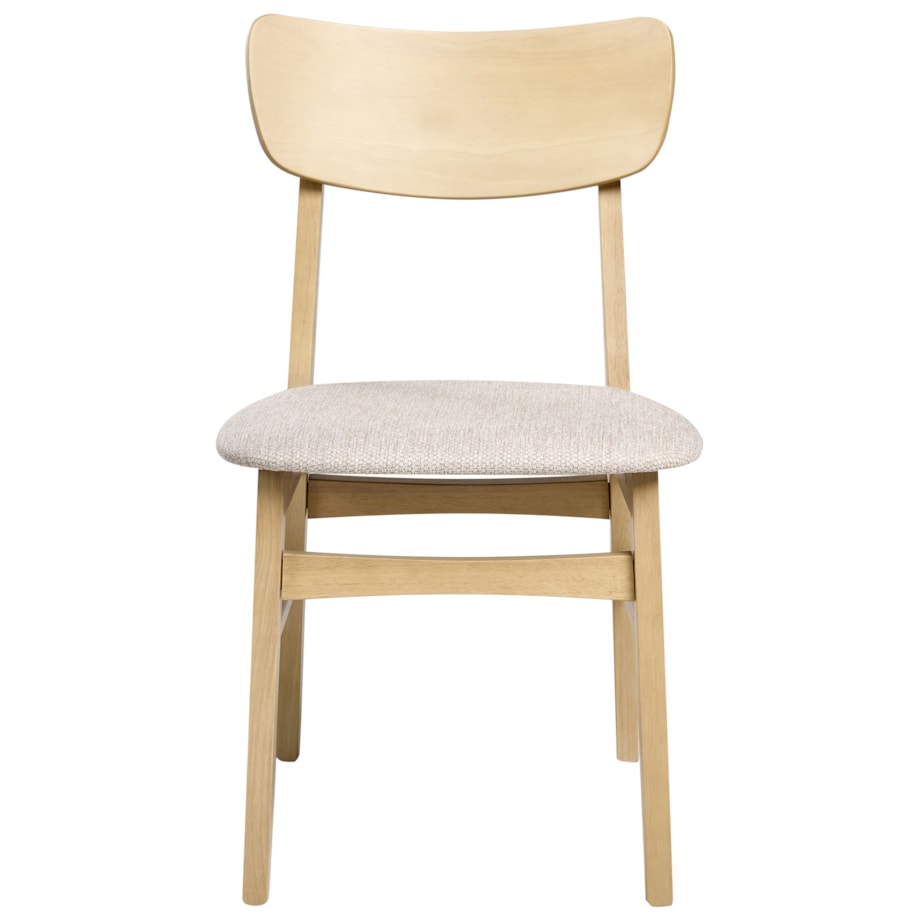 Zestaw 2 krzeseł do jadalni ANOKA Drewno Jasny brąz/ beżowy