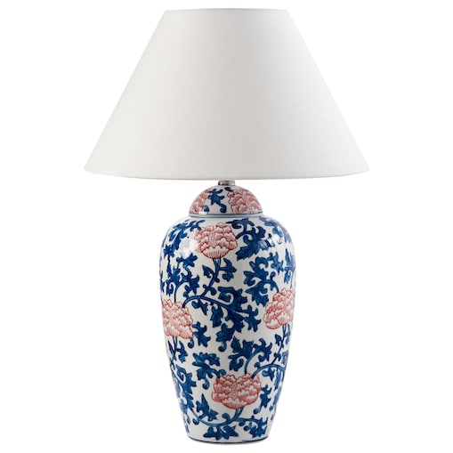 Lampa stołowa VERUSA Porcelana Biały/ niebieski
