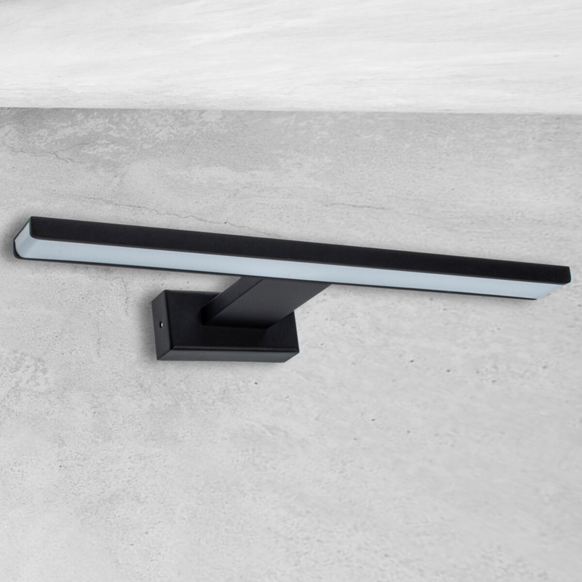 Kinkiet LAMPA ścienna SHINE ML4377 listwa OPRAWA nad lustro LED 7W 4000K nad obraz IP44 czarna, Milagro