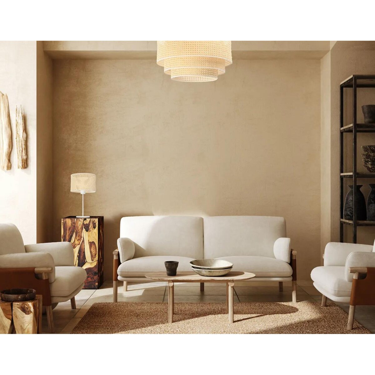 Lampa stołowa BOHO HIGH rattan naturalny