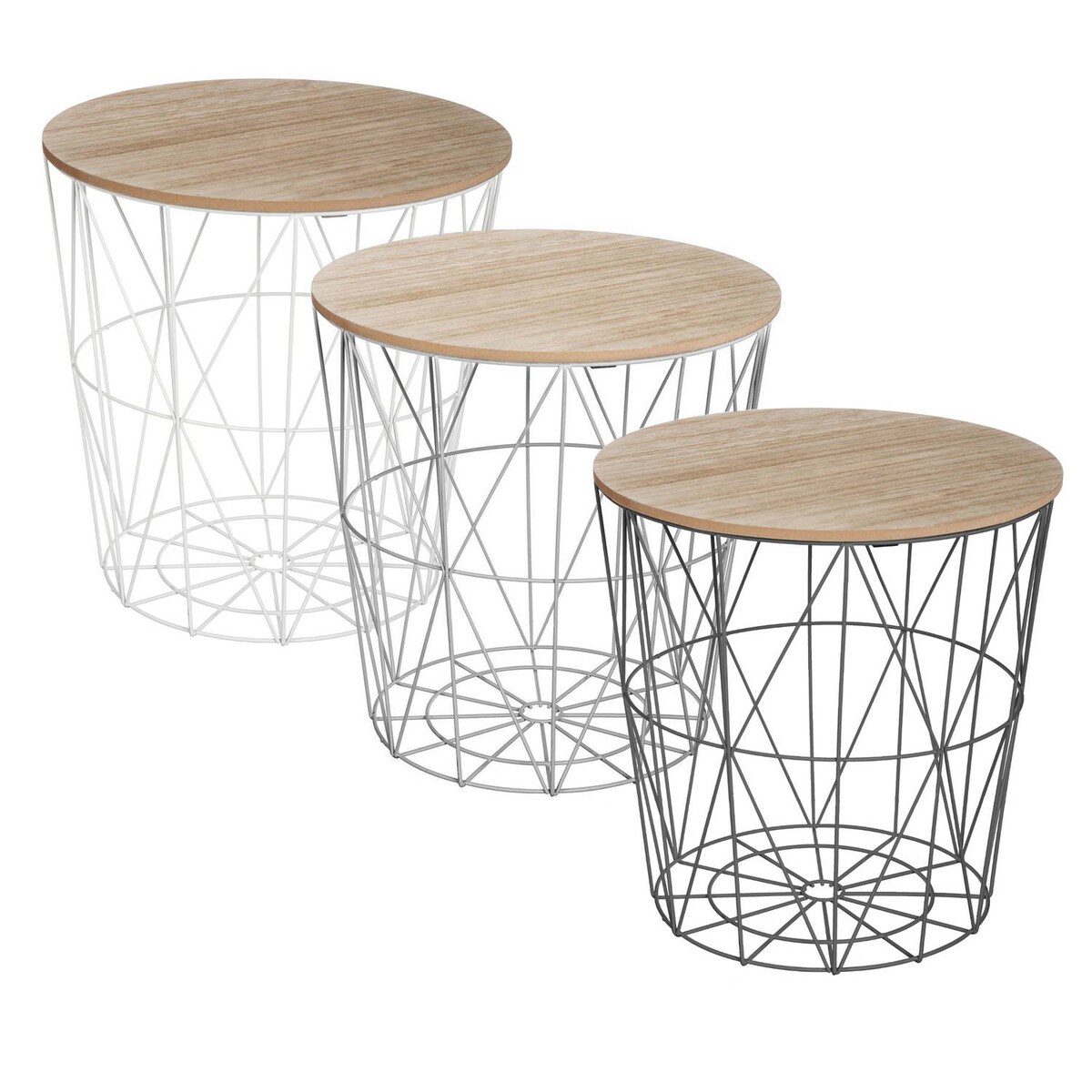 Stolik kawowy z funkcją schowka, kosz, 2w1