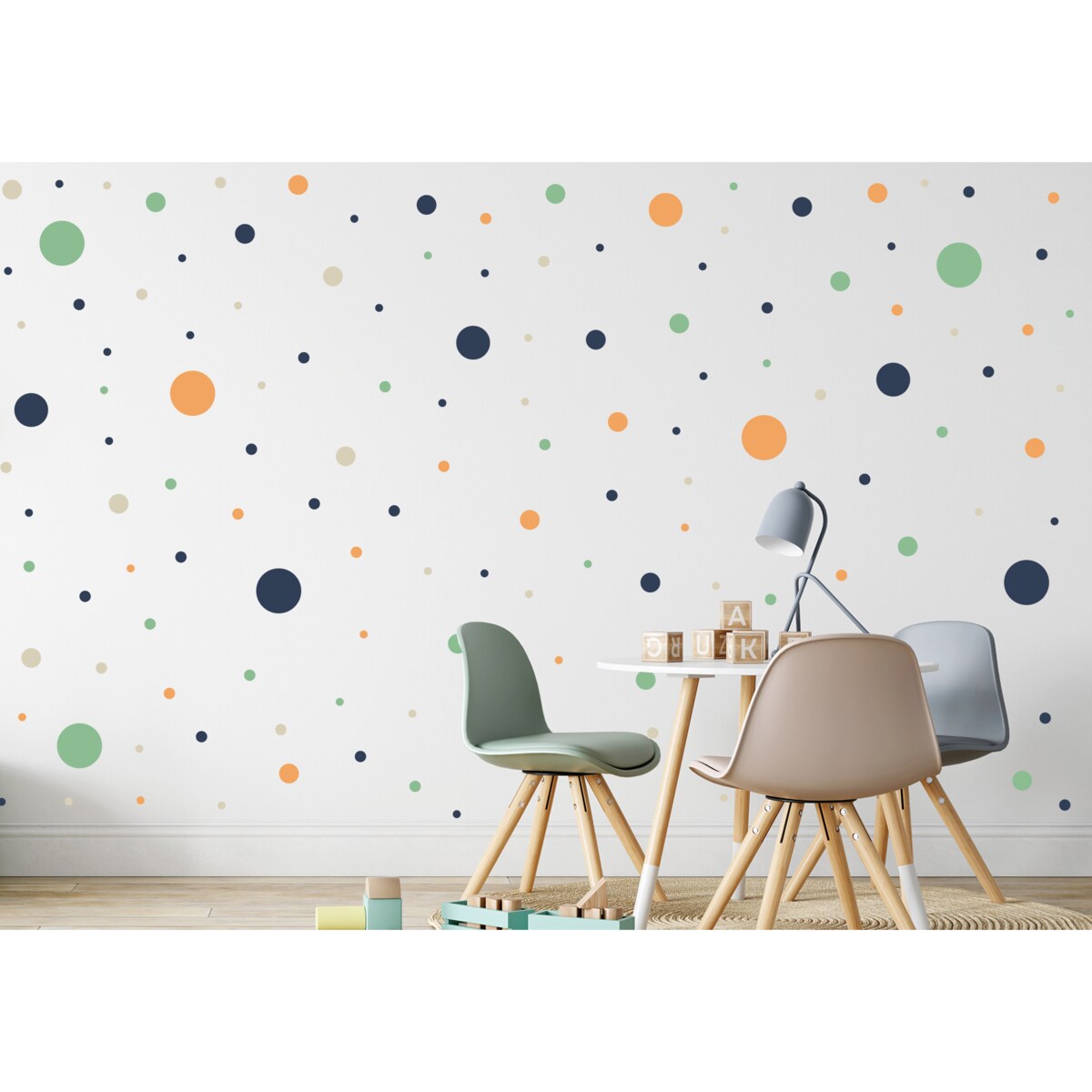 Naklejki KROPKI Kolorowe Groszki Do Pokoju Dziecięcego Zestaw 150szt.