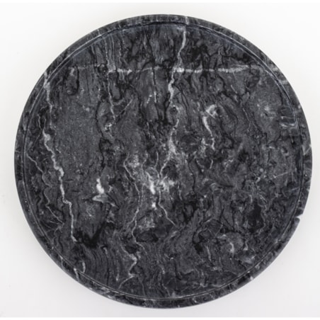 Taca dekoracyjna okrągła marmurowa 25x25 cm TREI ciemnoszara