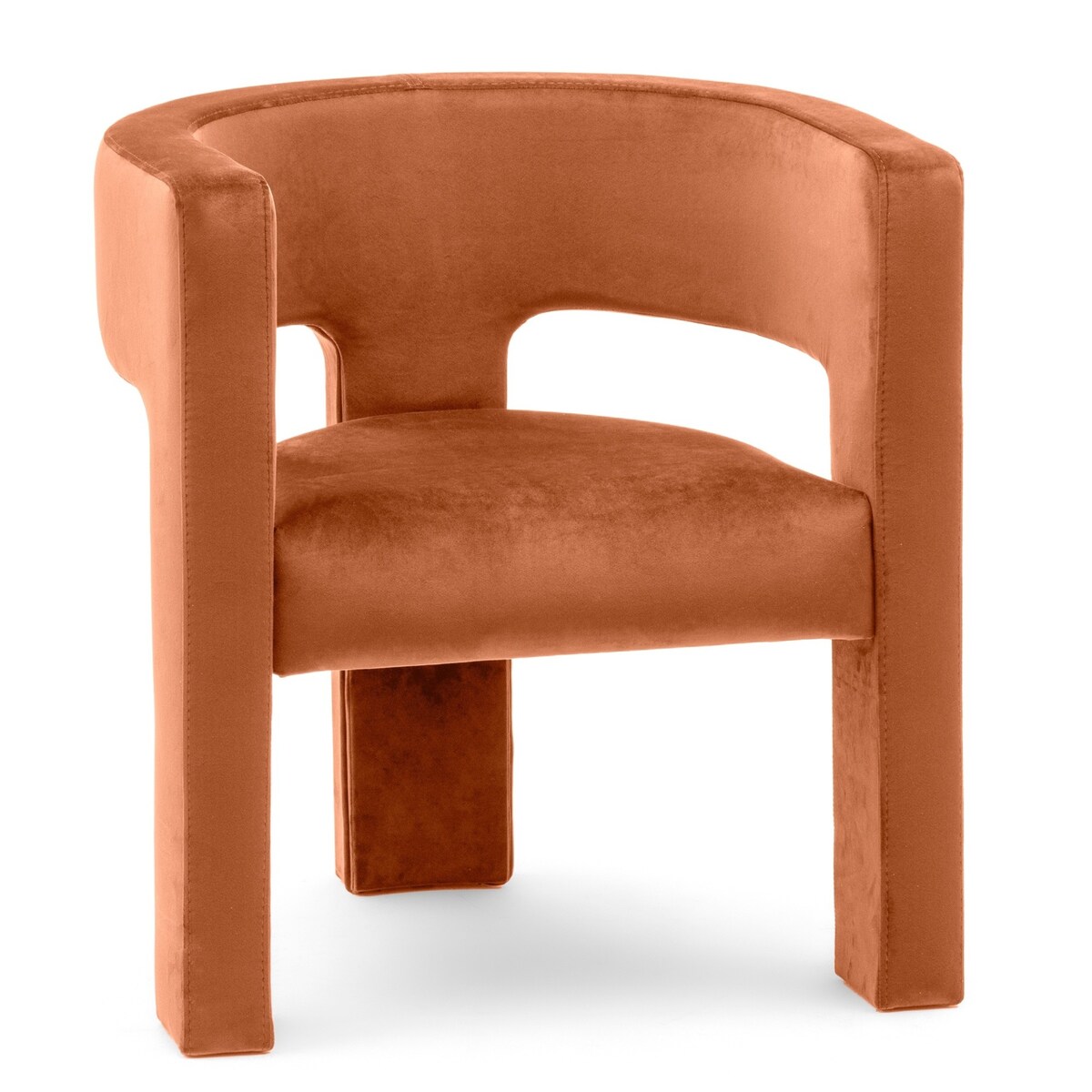 Fotel wypoczynkowy aksamitny miedziany Tiana