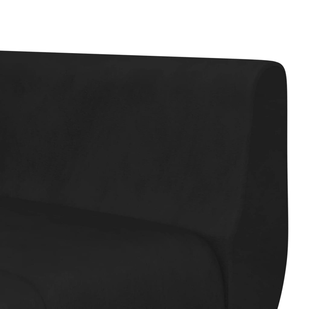 vidaXL Sofa rozkładana L, czarna, 275x140x70 cm, aksamit