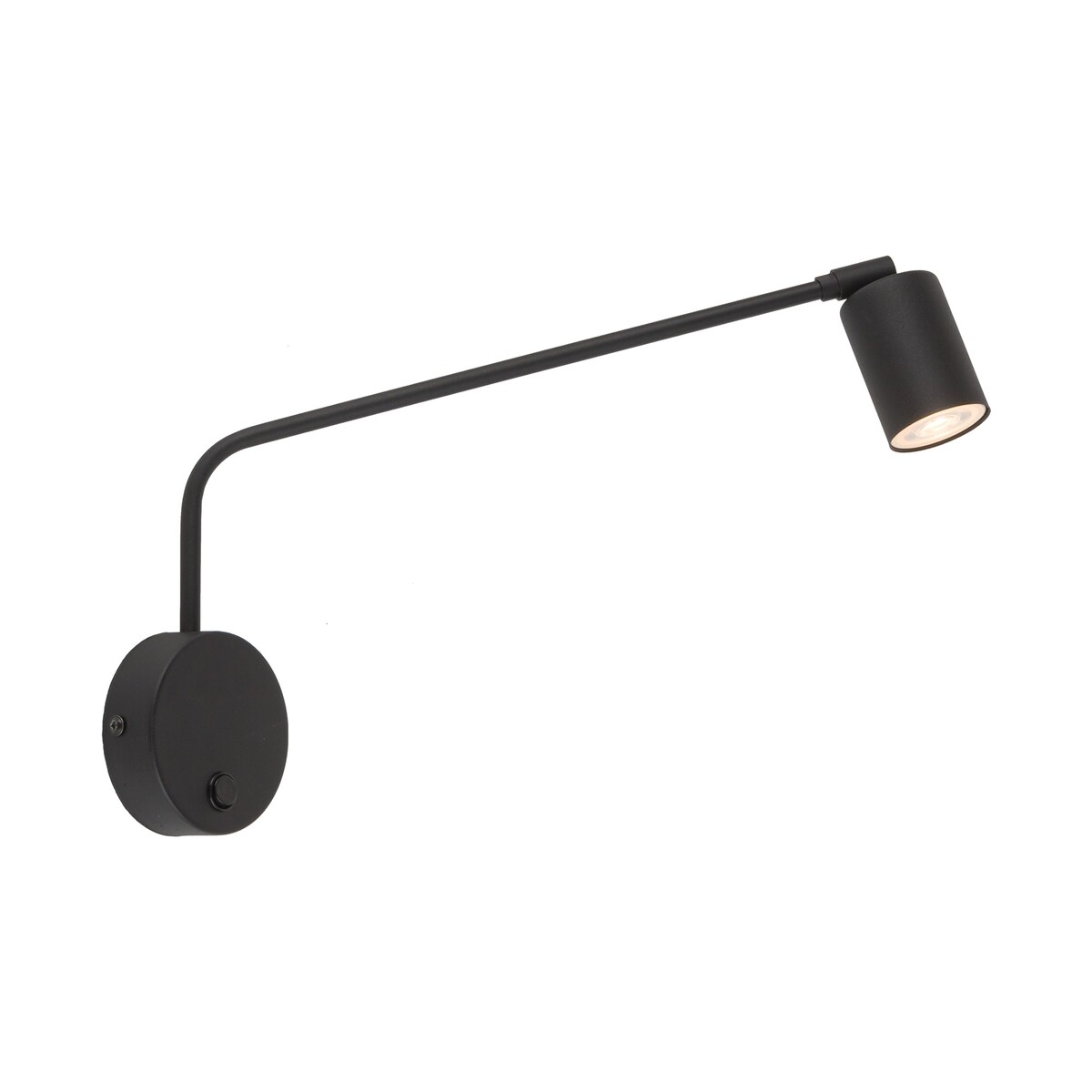 Kinkiet na wysięgniku z włącznikiem TK Lighting NEX BLACK 11361, czarny, GU10, regulowany loftowy LED