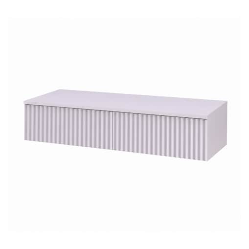Konsola wisząca z 2 szufladami, front ryflowany, 100 x 38 x 17 cm