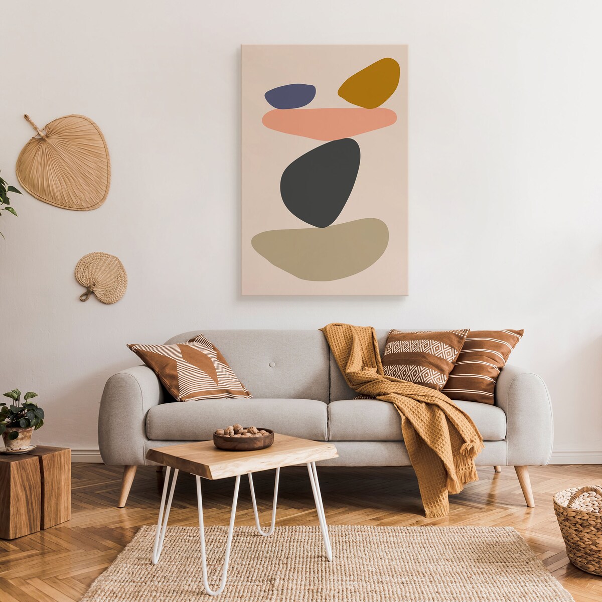 Obraz Abstrakcyjna Pastelowa Rzeźba Skalna 80x120cm