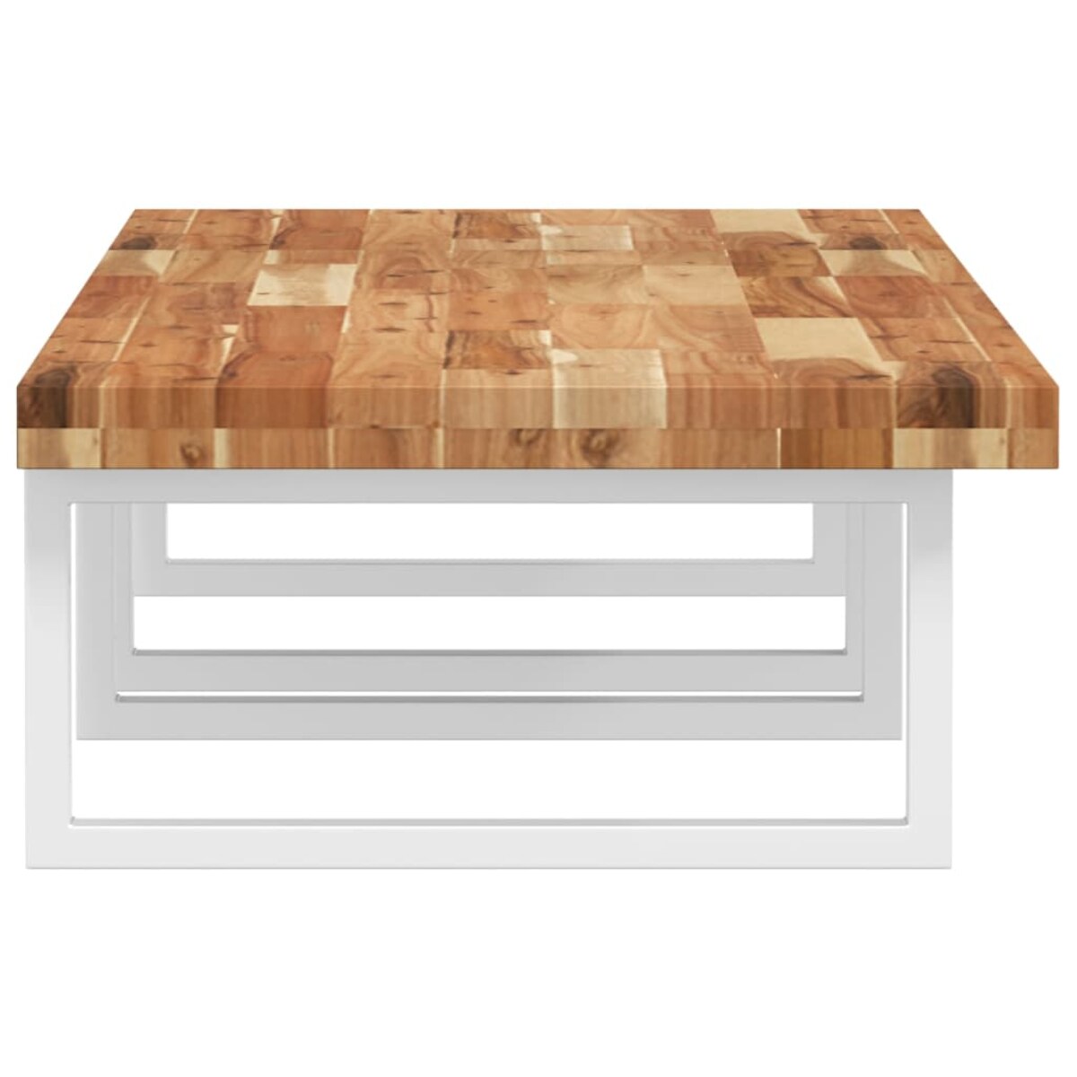 vidaXL Półka ścienna pod umywalkę, stal i lite drewno akacjowe