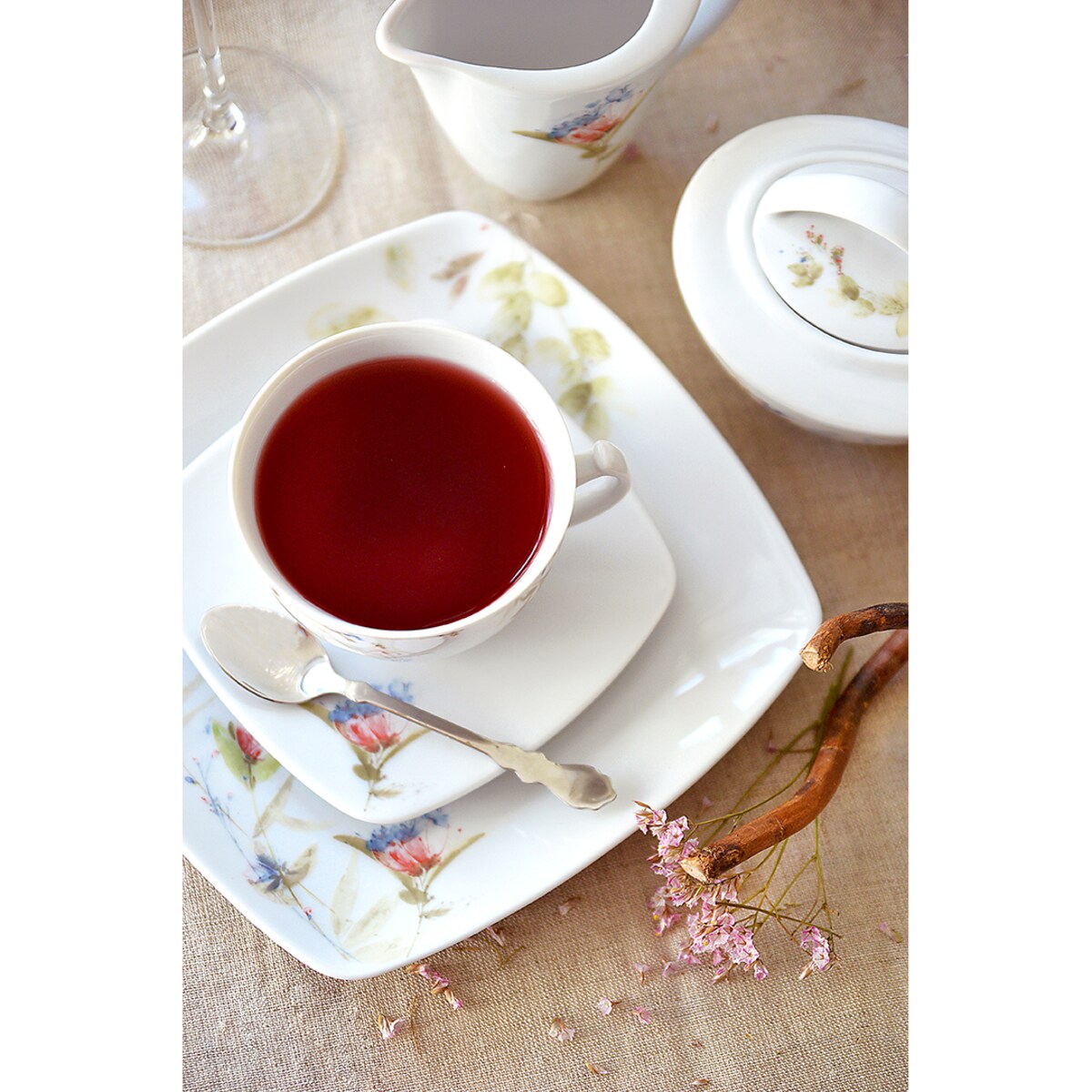 Garnitur do kawy dla 12 osób 39 el. Akcent Letni Czar G860