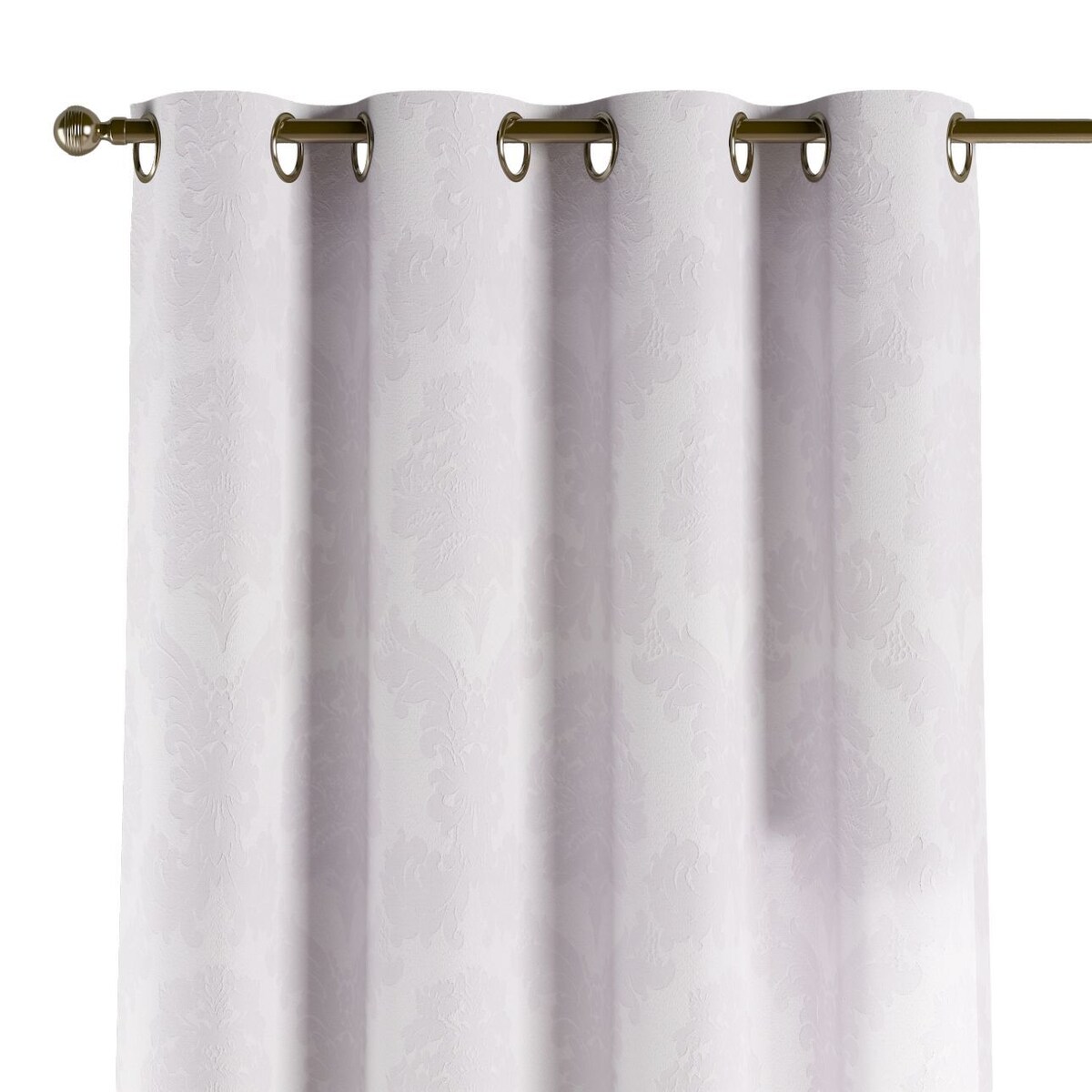 Zasłona na kółkach 1 szt. 130x245 liście akantu na białym tle