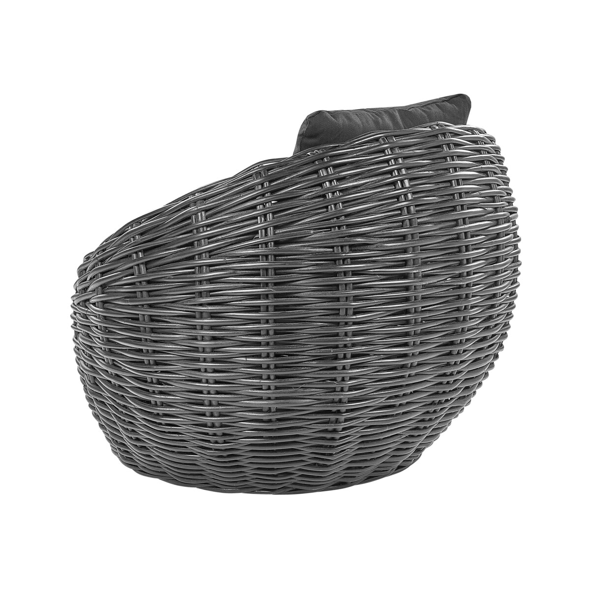 Fotel ogrodowy rattanowy czarny LERICI