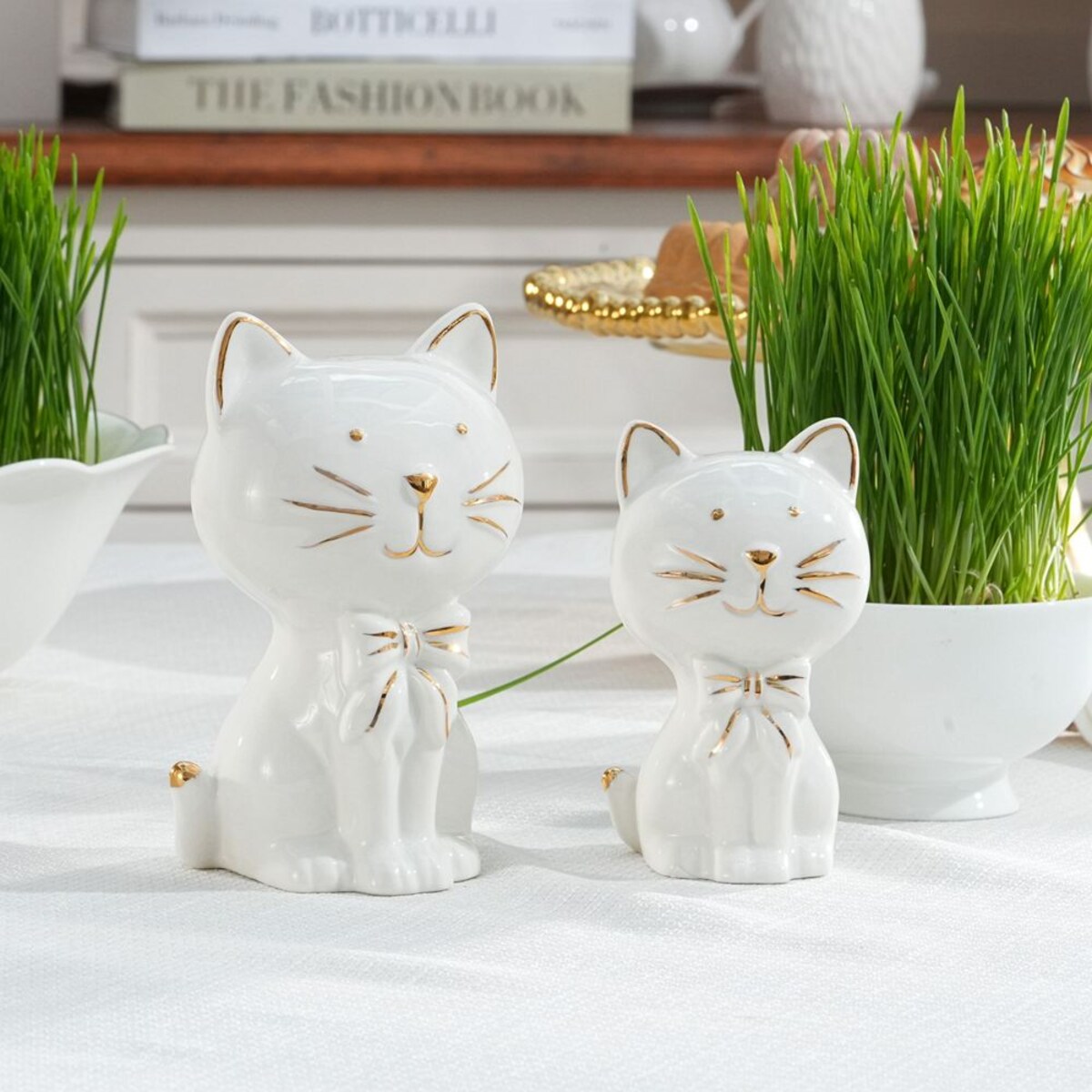 VILLA ITALIA Figurka kotek porcelanowy 13,5 cm KAROL