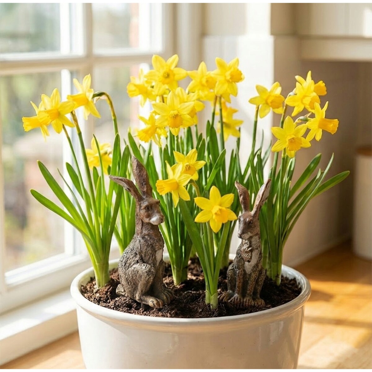 OZDOBA DO DONICZKI WIELKANOCNA NA WIELKANOC ZAJĄCZKI ZAJĄC DO WBICIA 2 szt.