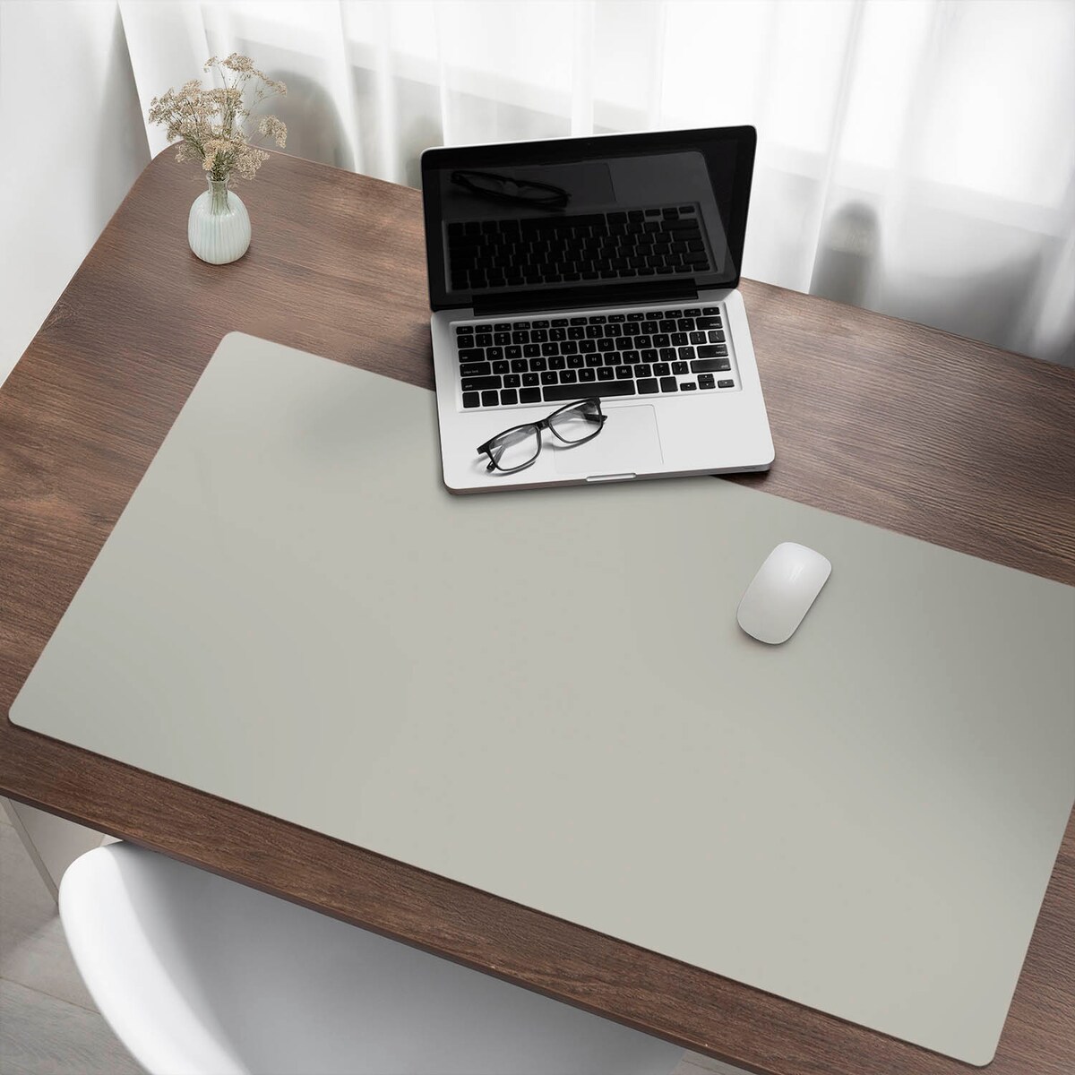 Kremowa mata na biurko Kolor Jasnokremowy, 120x60 cm