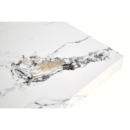 STOLIK KAWOWY Liton CZARNY MARMUR 80/80/41 cm MDF i metal