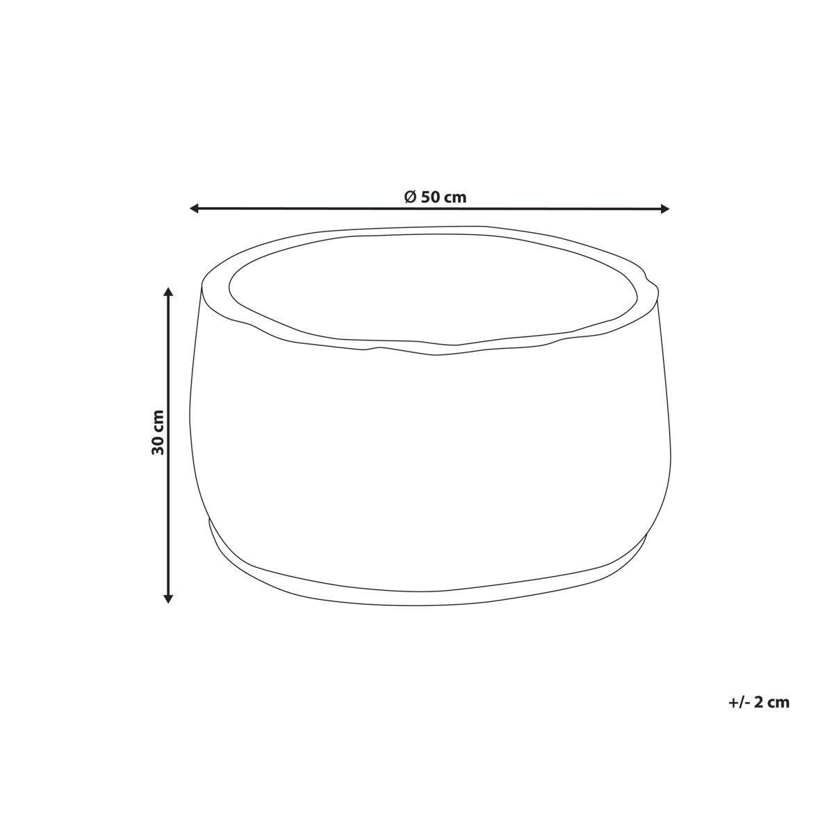 Puf bawełniany 50 x 30 cm beżowo-czarny SONATI