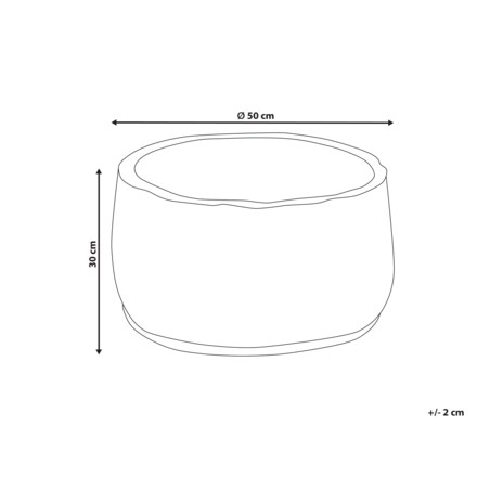 Puf bawełniany 50 x 30 cm beżowo-czarny SONATI