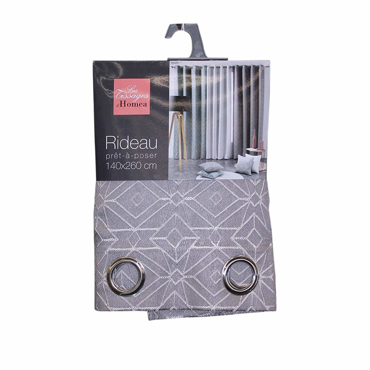 Zasłona do salonu na przelotkach DYNASTIE 140 x 260 cm