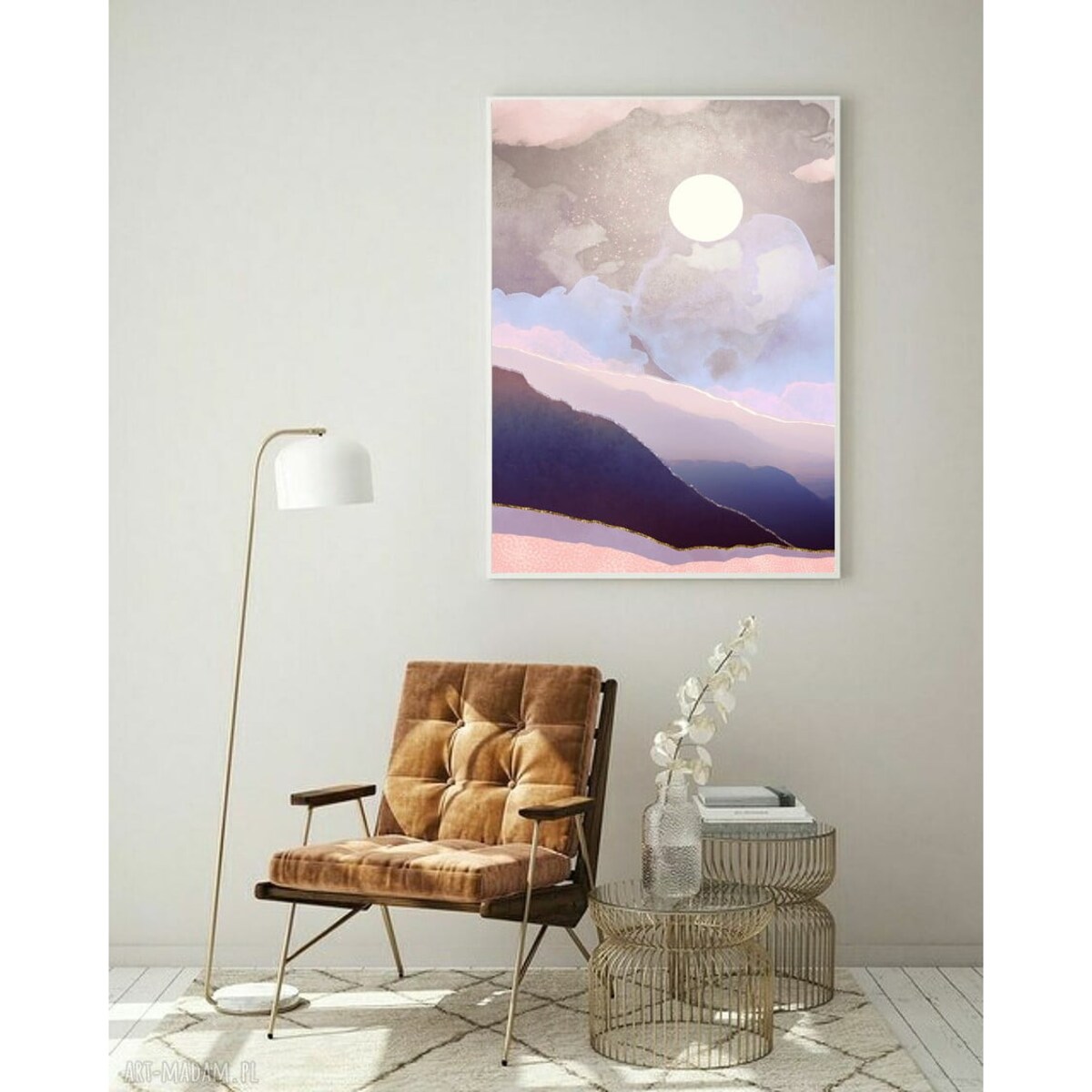 Poster Story, Plakat, Obraz - Abstrakcyjna Noc w Górach, wymiary 30 x 42 cm