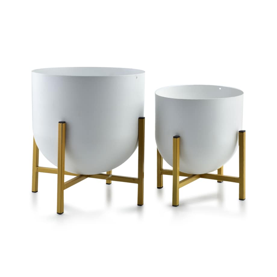 SWEN WHITE&GOLD Kpl. 2 osłonek24xh26cm/18.5xh21cm