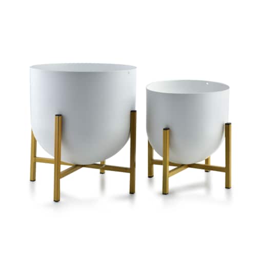 SWEN WHITE&GOLD Kpl. 2 osłonek24xh26cm/18.5xh21cm