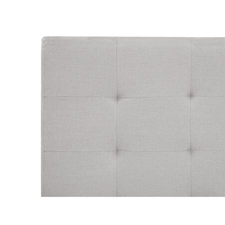 Łóżko z szufladami tapicerowane 180 x 200 cm jasnoszare LA ROCHELLE