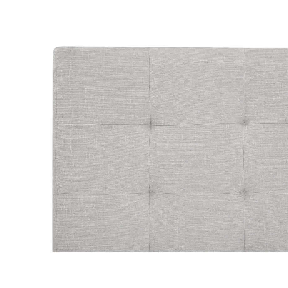 Łóżko z szufladami tapicerowane 180 x 200 cm jasnoszare LA ROCHELLE