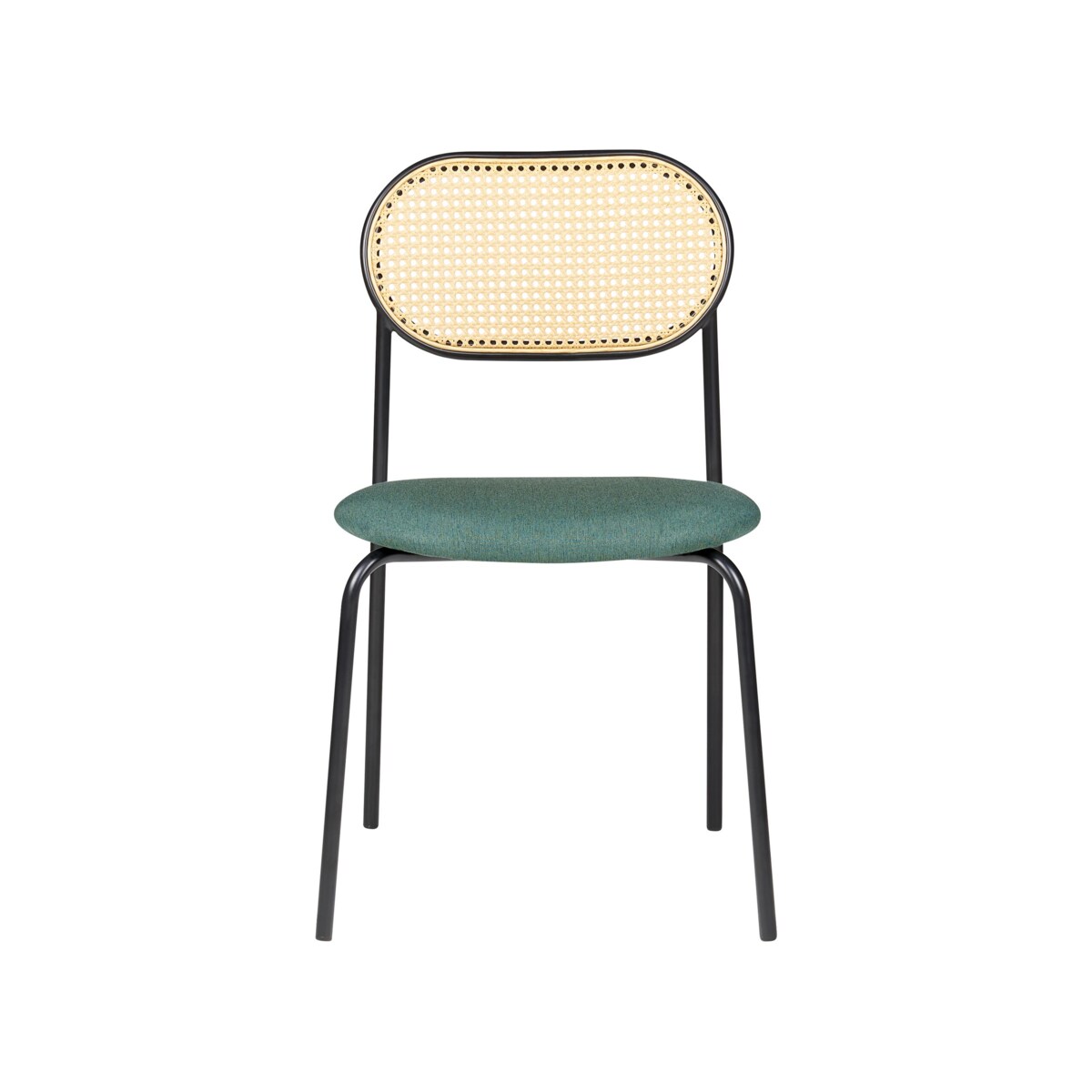 Zestaw 2 krzeseł do jadalni metalowy czarny ADAVER