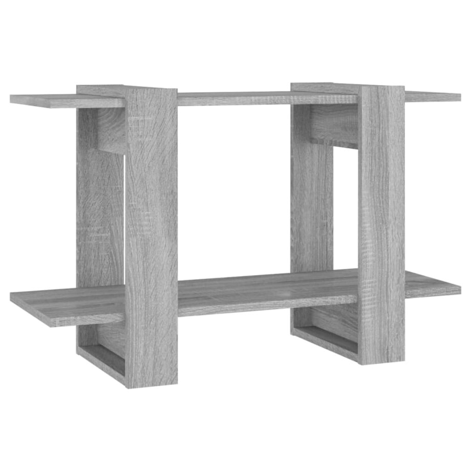 vidaXL Regał na książki/przegroda, szary dąb sonoma, 80x30x51 cm