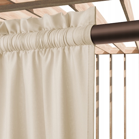 Zasłona Ogrodowa Wodoodporna Tarasowa na Taśmie Żabki Tunel Haczyki 140 x 250