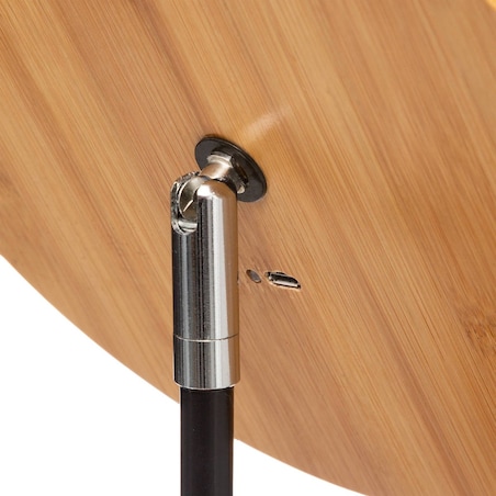 Lusterko kosmetyczne LED, okrągłe, bambus