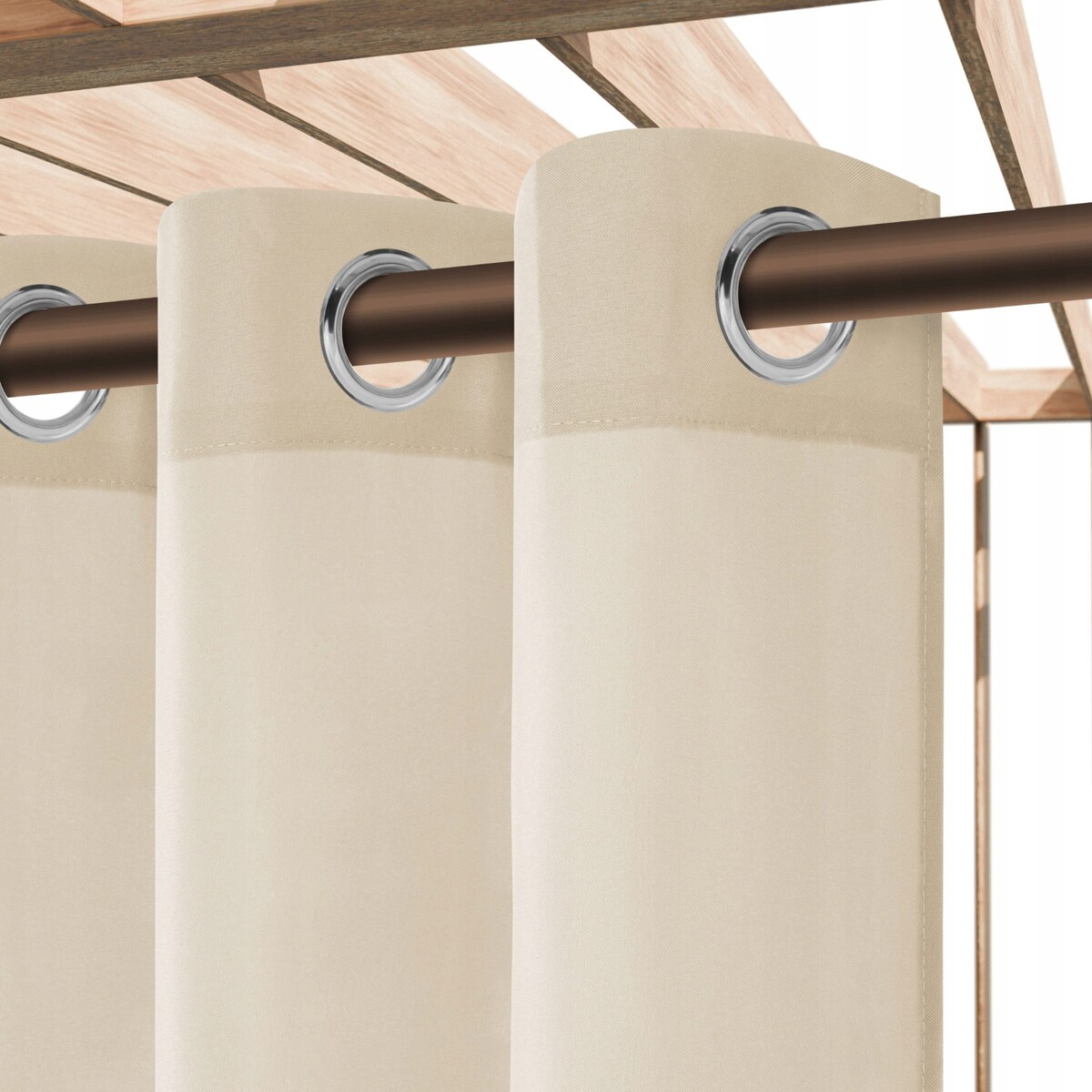 Zasłona Ogrodowa na Kółkach Przelotkach Gotowa Tarasowa Wodoodporna 140 x 250