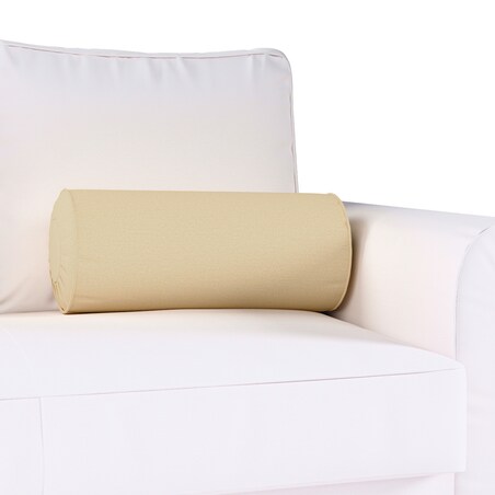 Poduszka wałek z zakładkami, waniliowy, Ø20 x 50 cm, Loneta